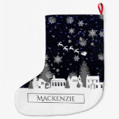 Weihnachtsdorf Personalisierter Strumpf Großer Weihnachtsstrumpf (Rückseite)