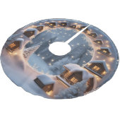 Weihnachtsdorf Polyester Weihnachtsbaumdecke (Schrägansicht)