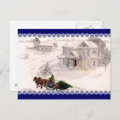 Weihnachtsdorf Postcard Feiertagspostkarte (Vorne/Hinten)