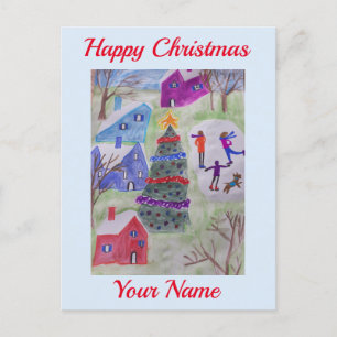 Weihnachtsdorf Postcard Postkarte