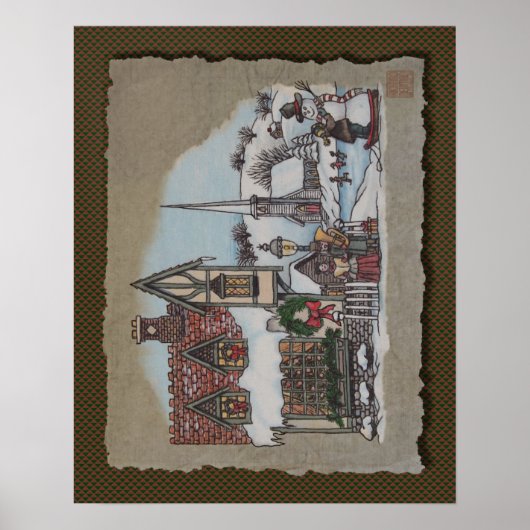 Weihnachtsdorf Poster (Vorne)