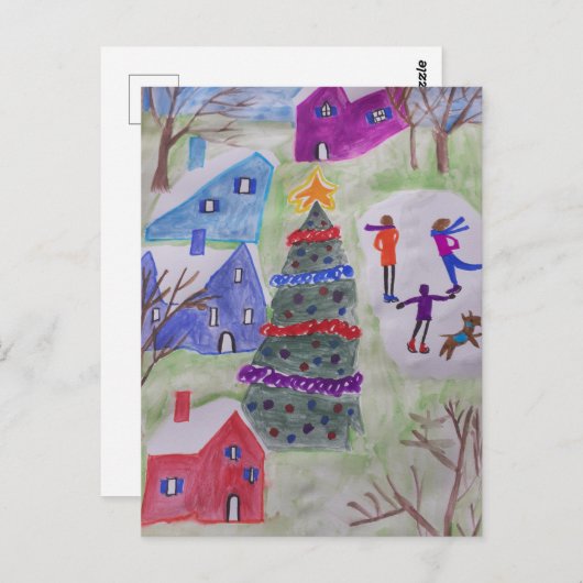 Weihnachtsdorf Postkarte (Vorne/Hinten)