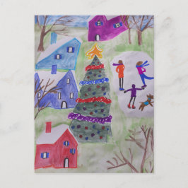 Weihnachtsdorf Postkarte