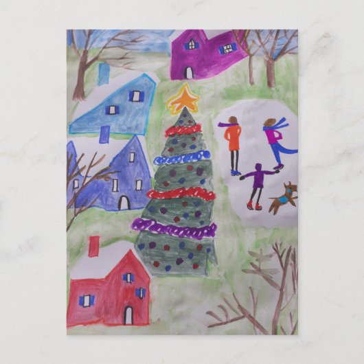 Weihnachtsdorf Postkarte (Vorderseite)