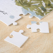 Weihnachtsdorf Santa Snowmen Wasserfarbe Puzzle (Seite)