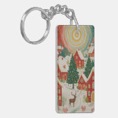 Weihnachtsdorf Schlüsselanhänger (Vorderseite links)