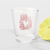 Weihnachtsdorf Schnapsglas (Rückseite)