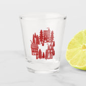 Weihnachtsdorf Schnapsglas (Vorderseite)