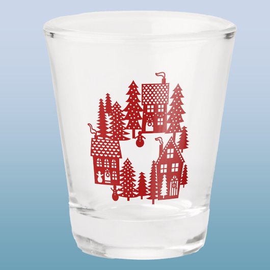 Weihnachtsdorf Schnapsglas