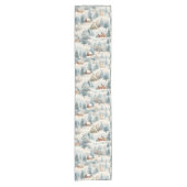 Weihnachtsdorf Schneehäuser Tischläufer (Vorderseite)