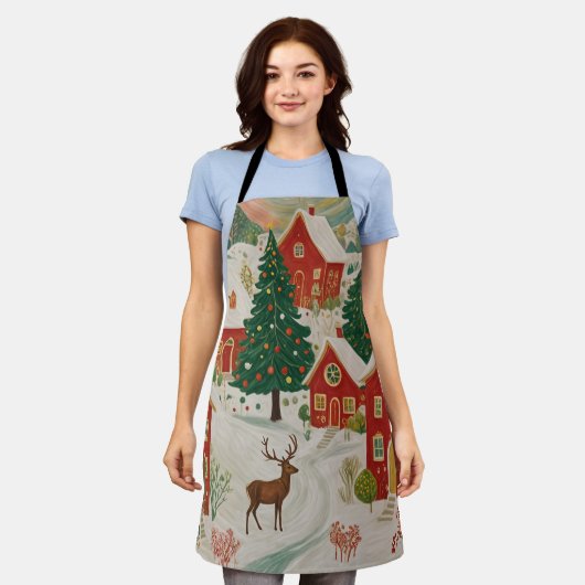 Weihnachtsdorf Schürze (Getragen)