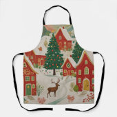 Weihnachtsdorf Schürze (Vorderseite)
