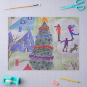 Weihnachtsdorf Seidenpapier (Basteln)