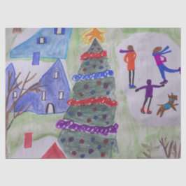 Weihnachtsdorf Seidenpapier