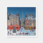 Weihnachtsdorf Serviette (Vorderseite)