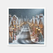 Weihnachtsdorf Serviette (Vorderseite)