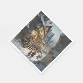 Weihnachtsdorf Serviette (Ecke)