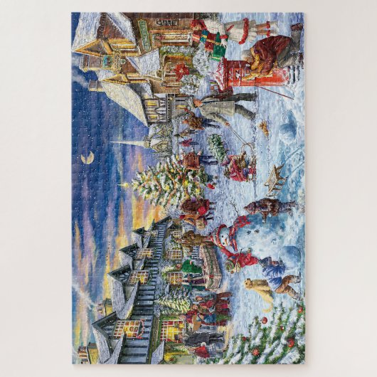 Weihnachtsdorf Snowfall Jigsaw Puzzle (Vertikal)