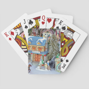 Weihnachtsdorf Spielkarten