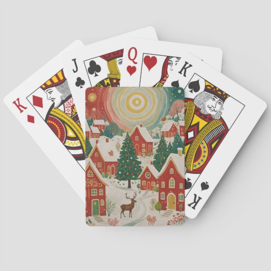 Weihnachtsdorf Spielkarten (Rückseite)