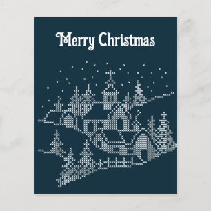 Weihnachtsdorf Stickerei, nordische heilige Nacht