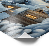 Weihnachtsdorf-Szene Fotodruck (Ecke)