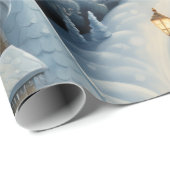 Weihnachtsdorf-Szene Geschenkpapier (Rolleneckpunkt)