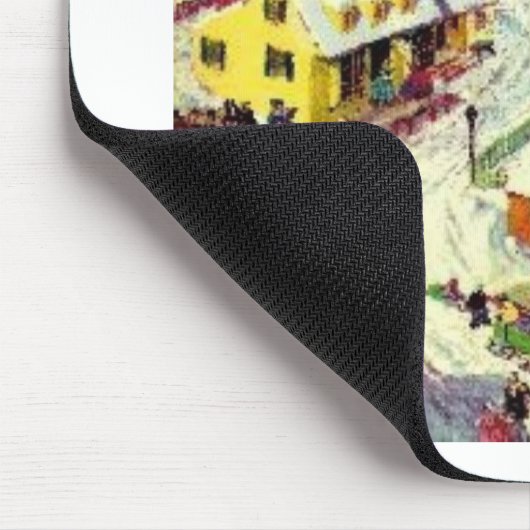 Weihnachtsdorf-Szene Mousepad (Ecke)