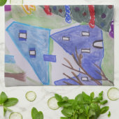 Weihnachtsdorf Tee Handtuch (Gefaltet)