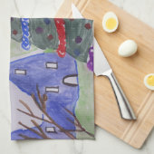 Weihnachtsdorf Tee Handtuch (Viertel Falte)