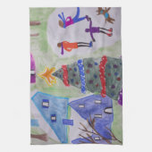 Weihnachtsdorf Tee Handtuch (Vertikal)