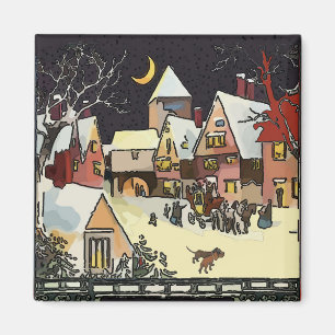 Weihnachtsdorf, Text hinzufügen Magnet