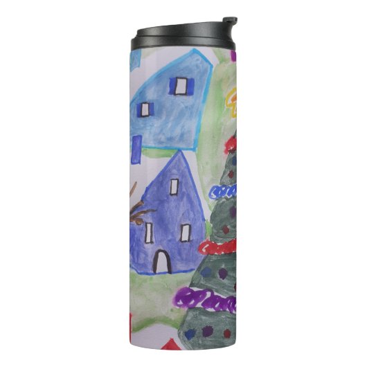 Weihnachtsdorf Thermosbecher (Nach links gedreht)