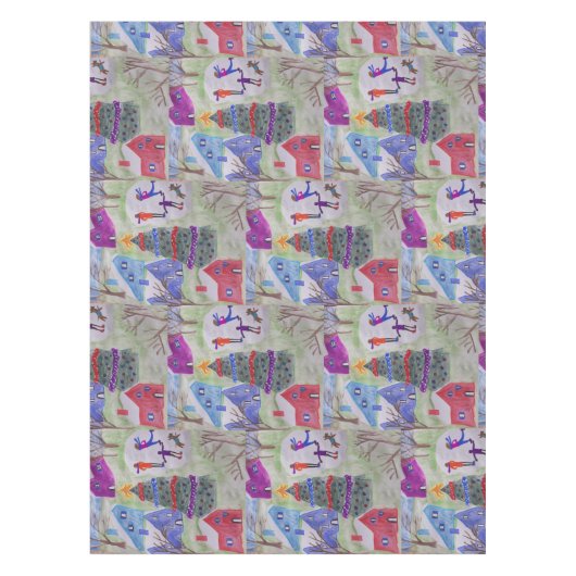 Weihnachtsdorf Tischdecke (Vorderseite)