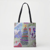 Weihnachtsdorf Tote Tag Tasche (Vorderseite)