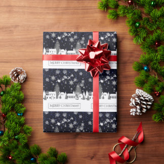 Weihnachtsdorf-Umschlagpapier Geschenkpapier