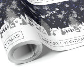 Weihnachtsdorf-Umschlagpapier Geschenkpapier (Rolleneckpunkt)