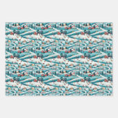 Weihnachtsdorf-Umschlagpapier Geschenkpapier Set (Vorderseite)