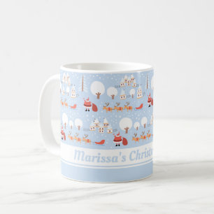 Weihnachtsdorf und Fun Rentier Kaffeetasse