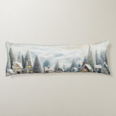 Weihnachtsdorf unter Schnee Seitenschläferkissen (Rückseite)