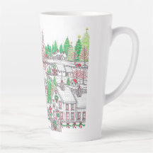 Weihnachtsdorf Urlaub Latte Tasse