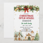 Weihnachtsdorf Urlaub Open House Einladung (Vorne/Hinten)