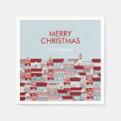 Weihnachtsdorf Urlaubspapier Napkin Serviette (Vorderseite)