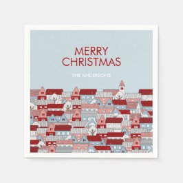 Weihnachtsdorf Urlaubspapier Napkin Serviette