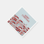 Weihnachtsdorf Urlaubspapier Napkin Serviette (Ecke)