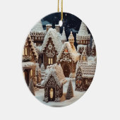 Weihnachtsdorf Vintage Keramik Ornament (Rechts)