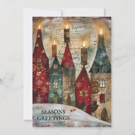 Weihnachtsdorf Weihnachten Jahreszeit Grüße (Vorderseite)