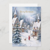 Weihnachtsdorf Weihnachtsgrüße Karte (Vorne/Hinten)