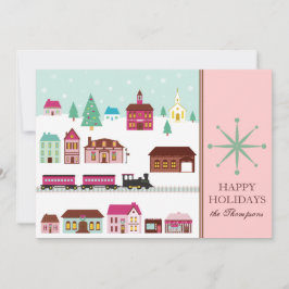 Weihnachtsdorf-Weihnachtskarten Feiertagskarte