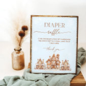 Weihnachtsdorf Winter Baby Duschdusche Windeln Raf Poster